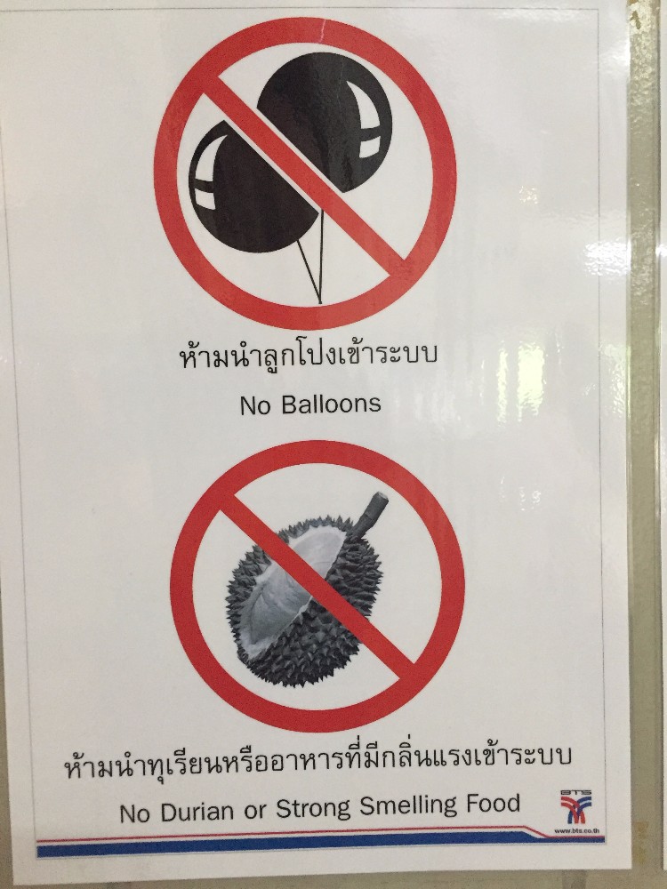 If you can get your Durian into a balloon, is it then OK?