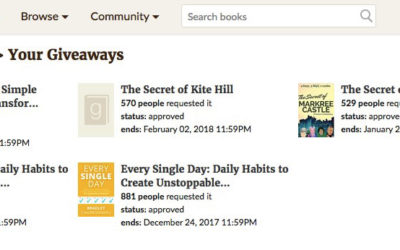 Goodreads Giveaway Print versus Ebook