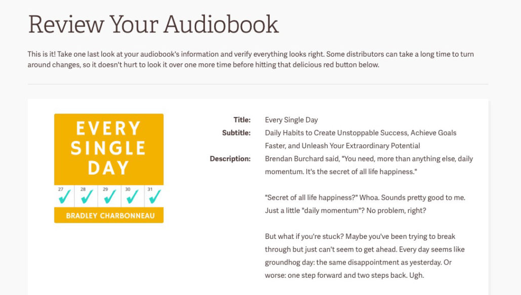 Every Single Day audiobook is underway with Findaway voices!