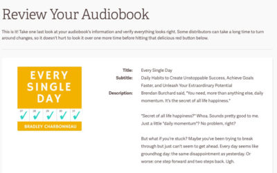 Every Single Day audiobook is on its way!