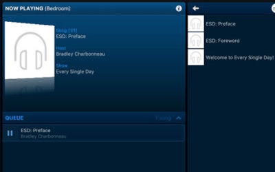 Oops, my own podcast is playing on my Sonos speakers in my living room.