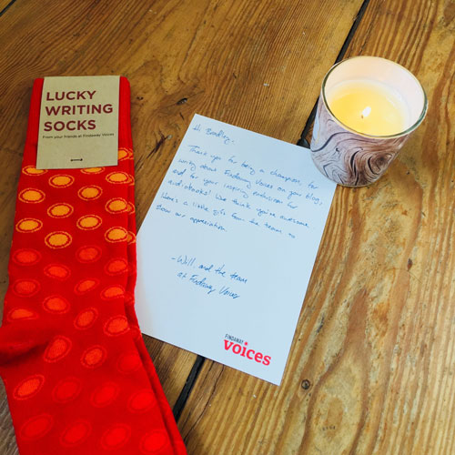 Lucky Writing Socks from Findaway Voices
