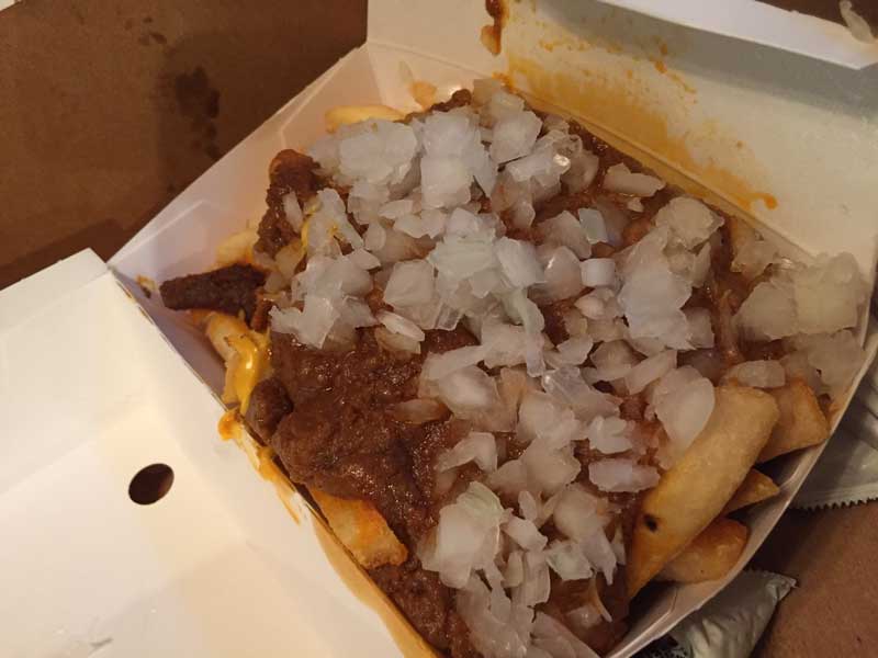 In Iceland, they eat sheep heads. In Los Angeles, we have Tommy's Chili Cheese Onion Fries.