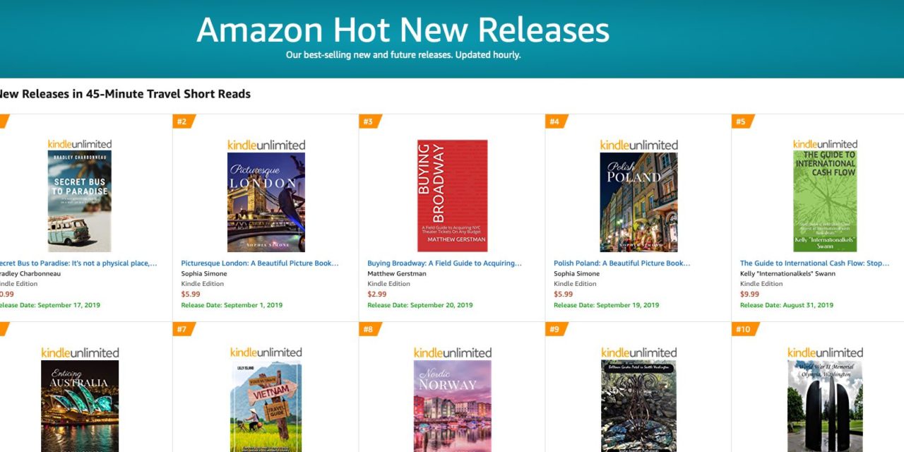 “Secret Bus to Paradise” hits #1 in New Releases in 45-minute Travel Short Reads