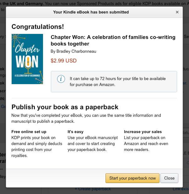 “Chapter Won” submitted for pre-order!