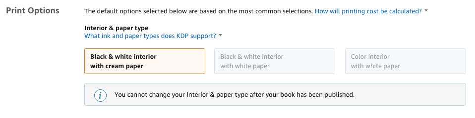 Your KDP (Amazon) paperback: Black and white or color ink?
