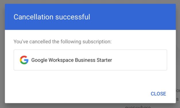 Big Boy Actions: I Just Cancelled my Google Workspace Account