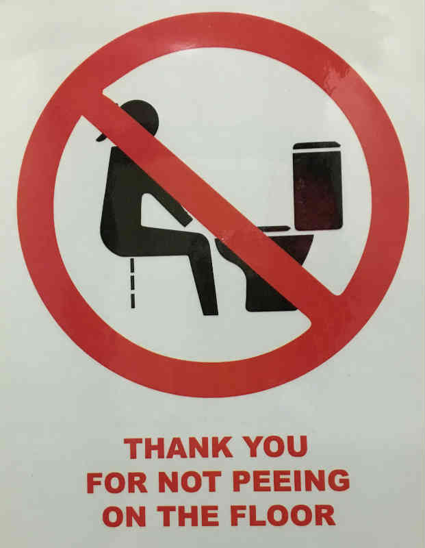 Please Don't Pee on the Floor [Kuching Airport, Borneo, Malaysia]