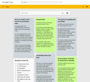 Google Keep. It's like Evernote or (Apple) Notes, but even simpler.