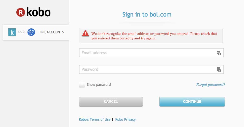 Kobo, Bol.com and LeesID. Help! Amazon, take me away!